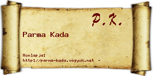 Parma Kada névjegykártya